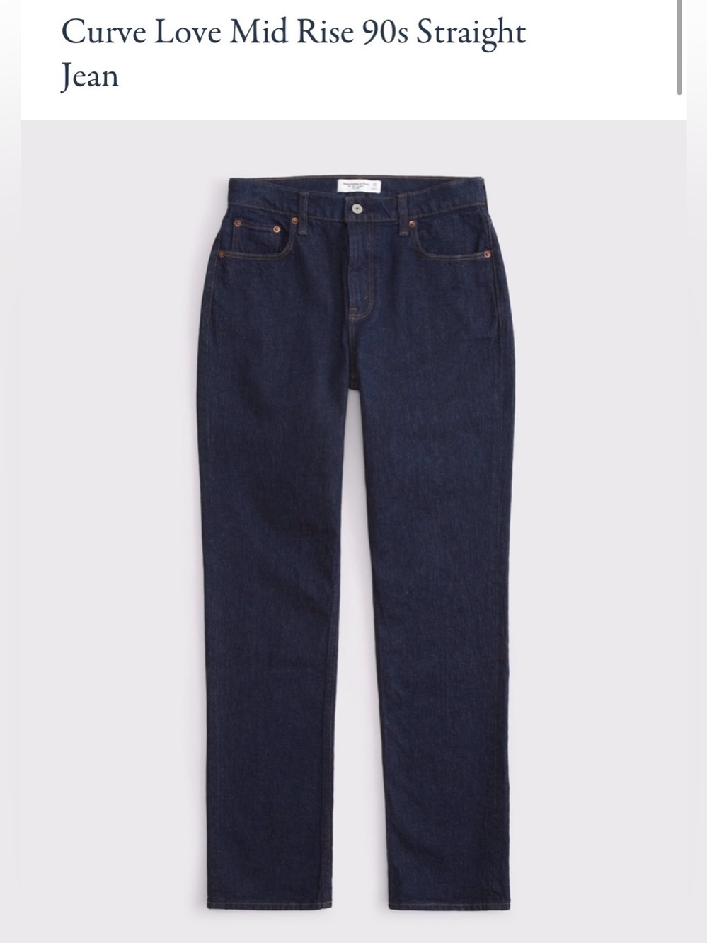 Women’s Abercrombie curve love 90s straight leg Jean (NWT)